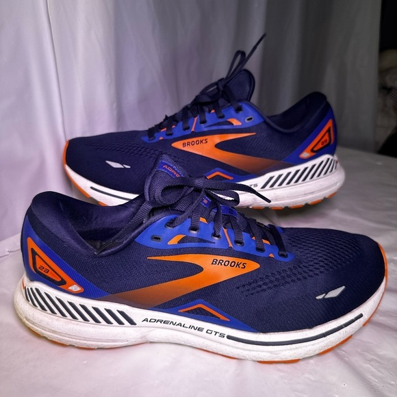 Brooks Navy and Orange Athletic Shoes main image 4